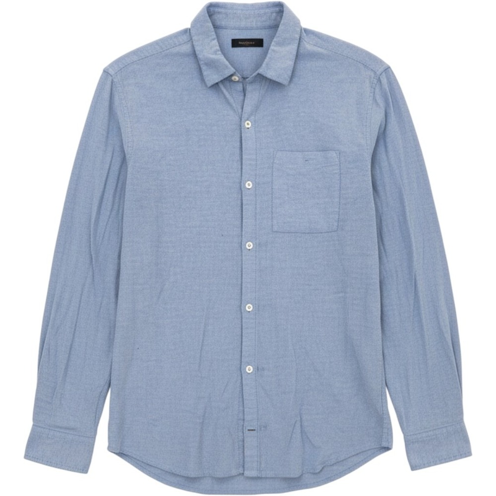 Lululemon Women Light Blue Button Down Shirt Cotton Blend Long Sleeve Size L